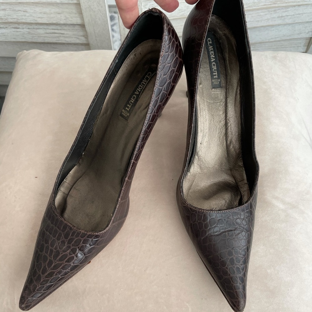 Claudia Ciuti Brown Leather heels